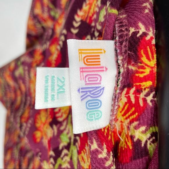 Lularoe Cassie Pencil Skirt Knee Length Orange 2X NEW - Picture 4 of 6